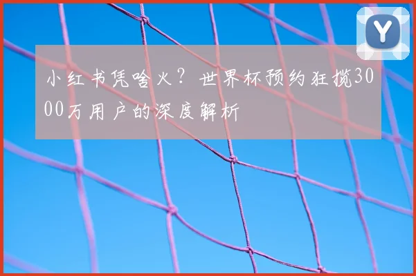 小红书凭啥火?世界杯预约狂揽3000万用户的深度解析